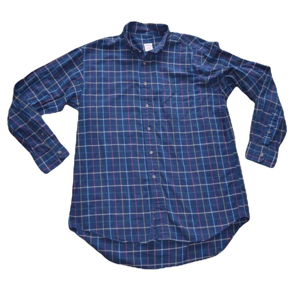 Brooks Brothers Plaid Cotton Button Up L
